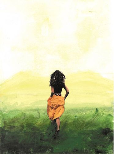 A Girl in the Field Print by Nora Bland