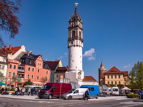 Oude stad met keizerlijke toren in Bautzen