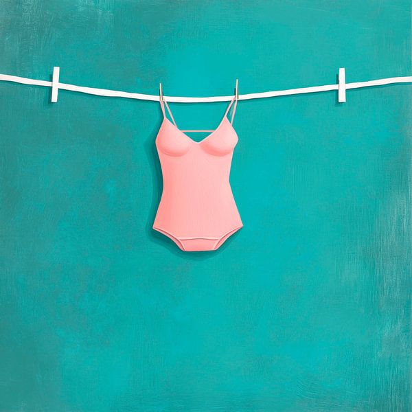 Swimming costume on the washing line by Poster Art Shop