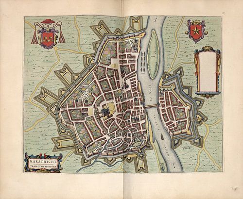 Maastricht Limburg, Stadsplattegrond Joan Blaeu 1652