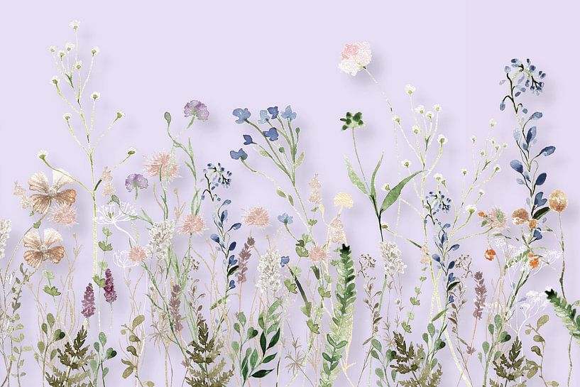 Wilde bloemenweide zomer sering van Monika Strigel