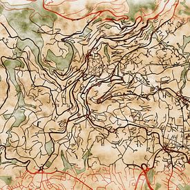 Karte von Grasse im stil 'Serene Summer' von Maporia