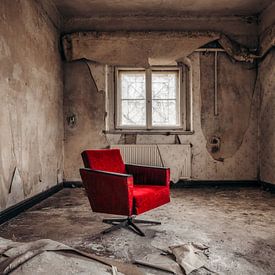 Lonely Red Chair by Bjorn Renskers