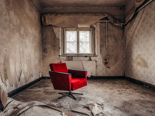 Lonely Red Chair by Bjorn Renskers