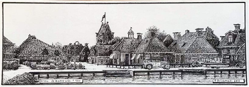 De Boerewal rond 1920 Grouw van Richard Brinkman