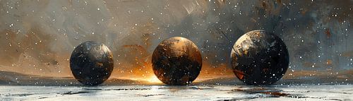 Paysage d'hiver abstrait