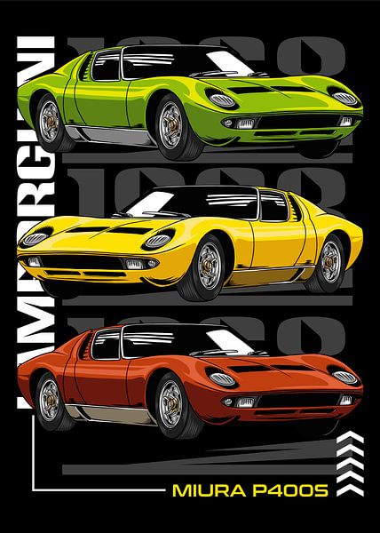 Lamborghini Miura P400S Car by Adam Khabibi