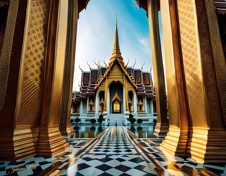 Castle Dreamscape - Grand Palace, Thailand 2 by Johannas Art Creations