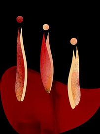 Conversations in Red 4 by Kerstin Franz