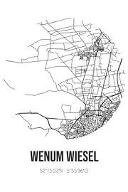 Wenum Wiesel (Gueldre) | Carte | Noir et blanc sur Affiches de lieux