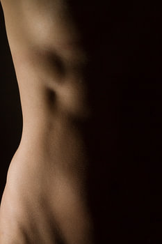 Female landscape - erotic female nude body in lowkey