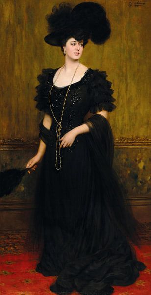Portrait de Madame Lebreton, Eugen von Blaas par Des maîtres magistraux