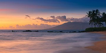 Coucher de soleil à Poolenalena, Maui, Hawaii