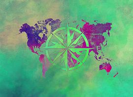 Wereldkaart 13 #kaart #wereldkaart van JBJart Justyna Jaszke