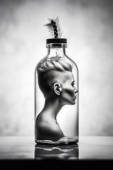 Punk Lady in der Flasche