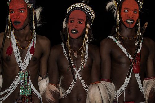 Gerewol festival bij nacht - Niger van Joxe Inazio Kuesta Garmendia