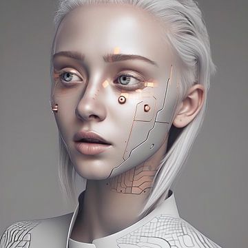 Robot | dame | blanc sur Eva Lee