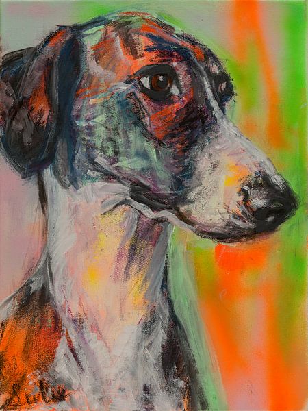 Galgo español von Gemälde Liesbeth Serlie