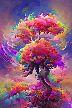 Kleurrijke boom van Bert Nijholt