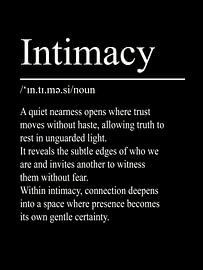 Intimacy Definition - Black by WordsThatInspire