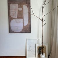 Photo de nos clients: Peinture organique Beige par Collection Moderne, sur artframe