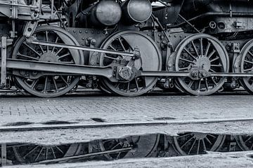 Steam locomotive in black white  by Sjoerd van der Wal Photography