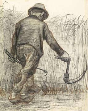Vincent van Gogh. Wheat cutter with hat