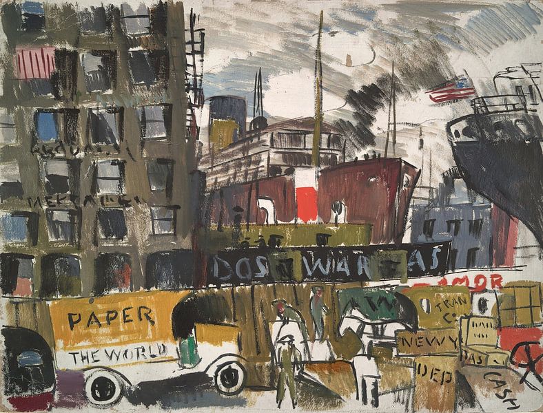 Joaquín Torres García - New Yorker Straßenszene (1920) von Peter Balan