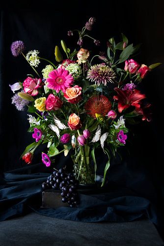 Vase Roemer avec des fleurs