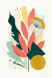 Botanisches Tableau in Koralle Nr. 9 von Studio BB