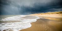 Sturmwolken über dem Strand von Texel von Sjoerd van der Wal Fotografie Miniaturansicht