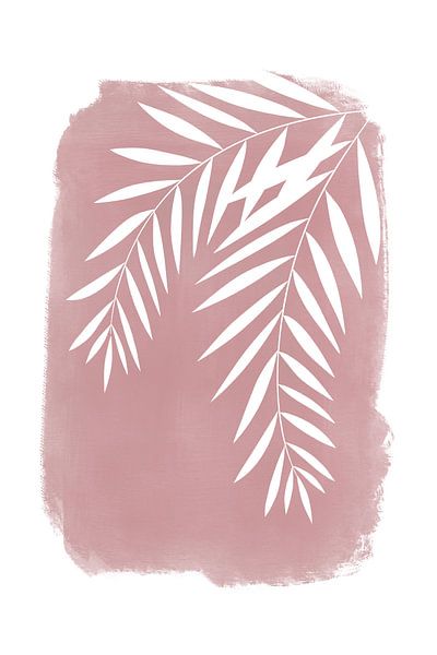 Tropical leaf - Pink by Studio Malabar