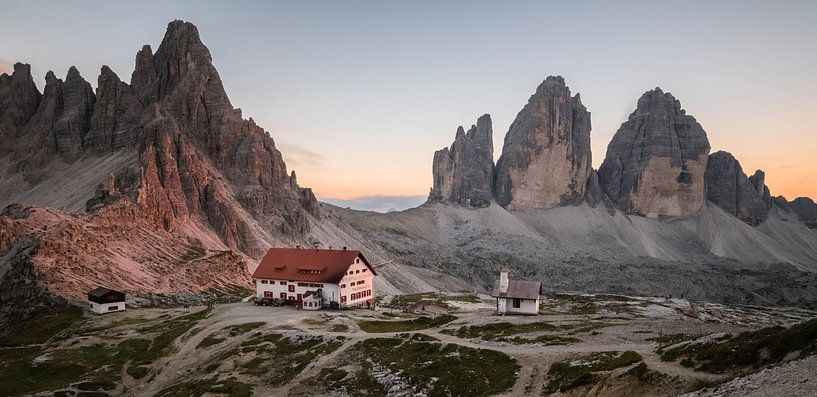 Tre cime di Lavaredo im Abendlicht von Mirjam Boerhoop - Oudenaarden