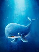 schattige blauwe vinvis