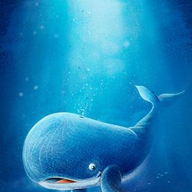 cute blue whale by Stefan Lohr