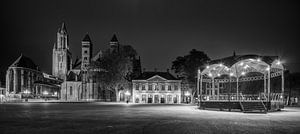 Le Vriethof Maastricht en noir et blanc sur Teun Ruijters