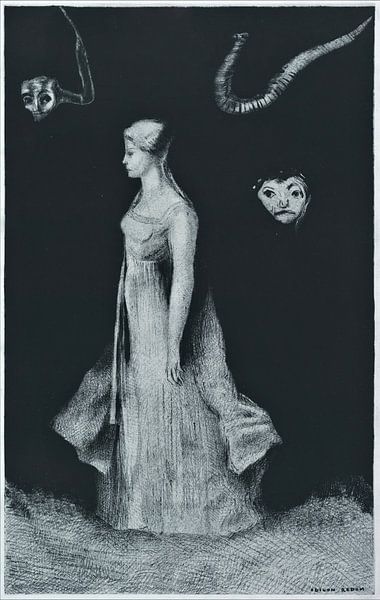 Haunting - Odilon Redon van Accessible Art