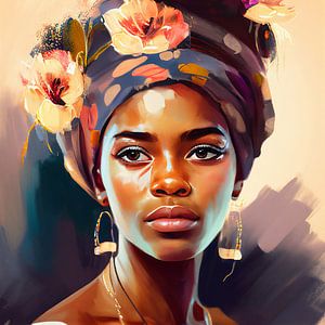 Schöne afrikanische Frau