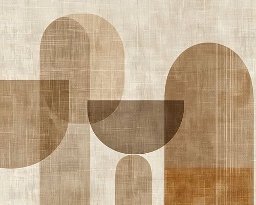 Peinture abstraite en tons de terre | Teintes de terre tissées