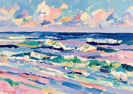 Impressionistisches Meer bei Sonnenuntergang von Niklas Maximilian