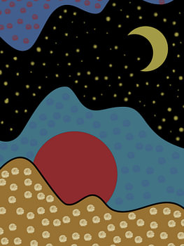 Les collines célestes de minuit