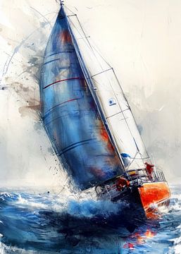 Sailing sport art #sailing #yacht by JBJart Justyna Jaszke