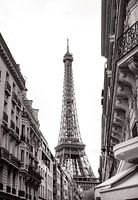 Eiffelturm Foto von Straße in Paris - ikonische Arbeit an der Wand