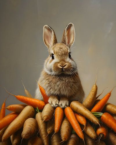 Le lapin avec ses racines