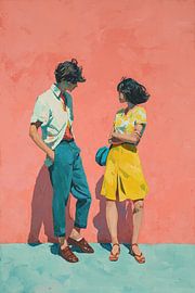 Woman Yellow | Vibrant Encounter by Wonderful Art