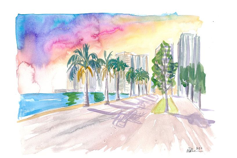 Miami Florida Bayfront Park Afternoon Stroll by Markus Bleichner