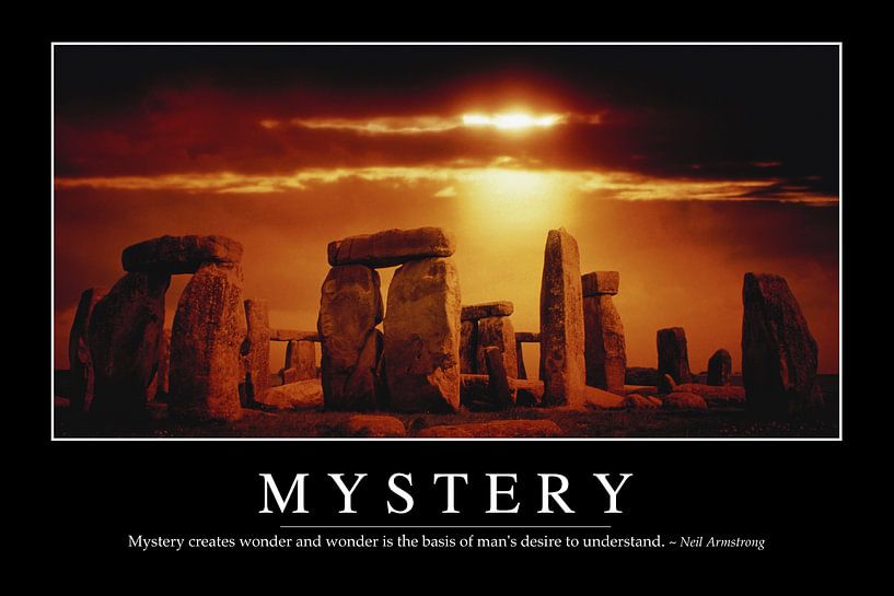 STK107145M-Mystery: Inspirational Quote and Motivational Poster by Stocktrek Images
