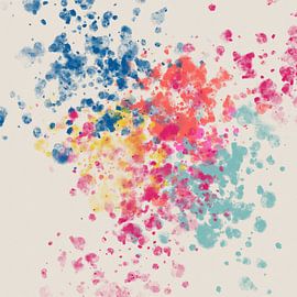 Abstrakte Malerei in sanften Farbtönen, minimalistisches, ausdrucksstarkes Design von Dina Dankers