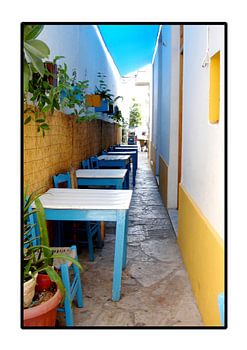 A greek taverna before opening