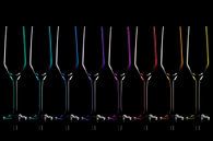 Glazen, flute regenboog van Tanja van Beuningen thumbnail
